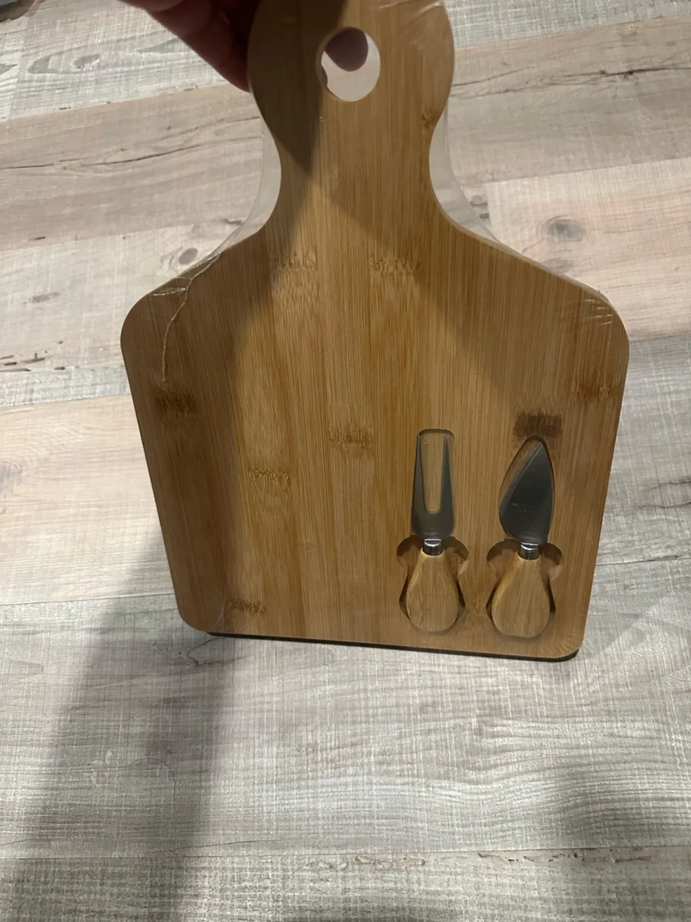Bamboo Cheese Board with Stainless Steel Cheese Tools